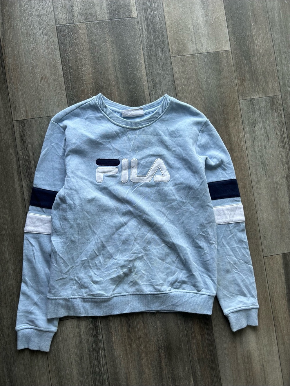 FILA Light Blue Logo Crewneck Sweater